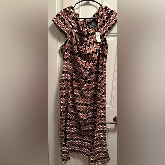Anthropologie The Cecily Fit & Flare Sweetheart Dress Sz Plus 2X Brown ND408 NWT - Picture 6 of 6
